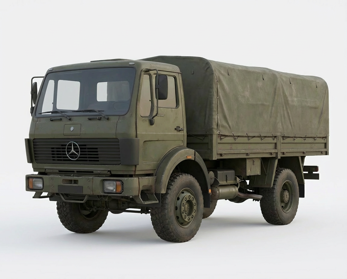 Mercedes-Benz 917 V AF 4×4 Koffer & Pritsche-Plane